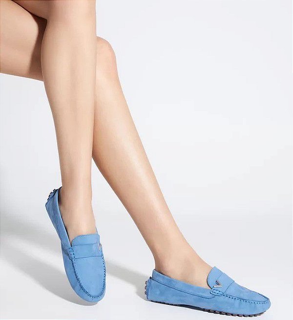 MOCASSIM SCHUTZ  NOBUCK TRIANGLE- JEANS