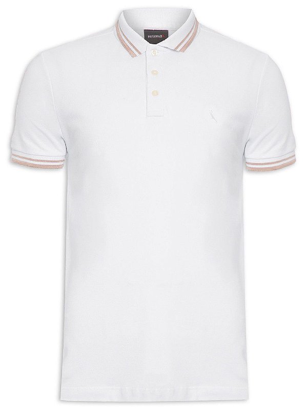 POLO RESERVA FRISO RAJADO - BRANCO