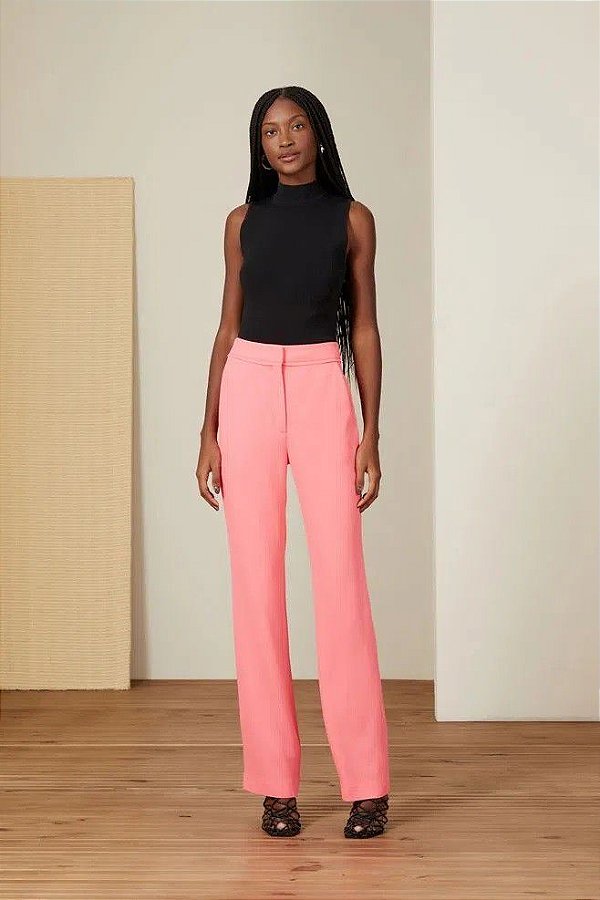 CALÇA COLCCI LINHO - ROSA FESTEJO