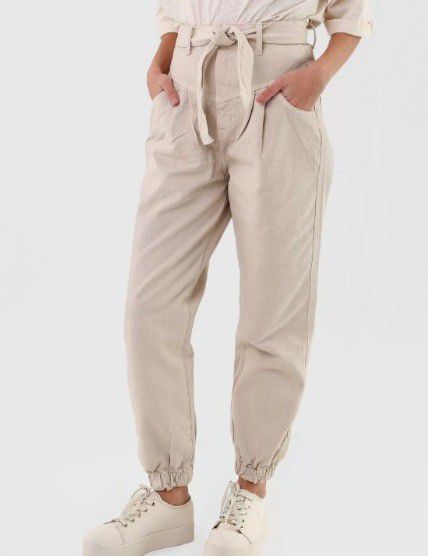 CALCA SARJA COLCCI JOGGER PREGAS - BEGE