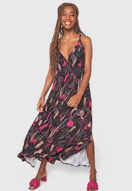 VESTIDO COLCCI LONGO FOLHAGEM