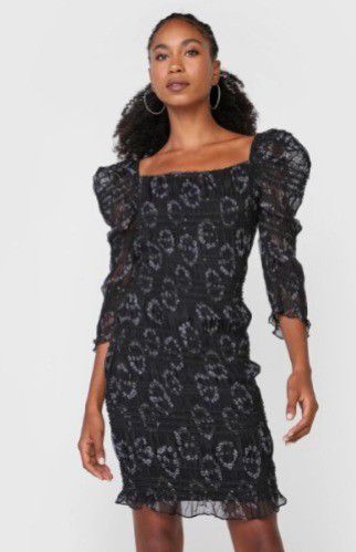 VESTIDO COLCCI CURTO ESTAMPADO COM APLICACAO