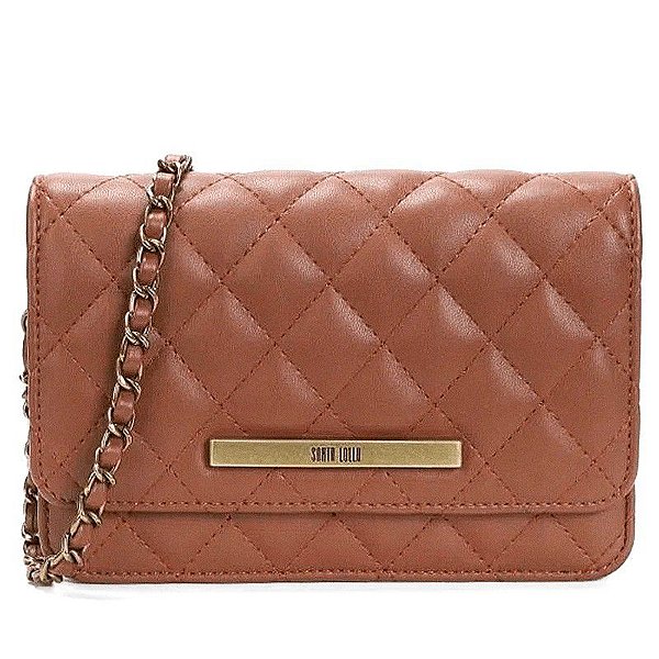BOLSA SANTA LOLLA TIRACOLO MATELASSE SOFT - MARROM
