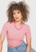 BLUSA COLCCI CANELADA - ROSA