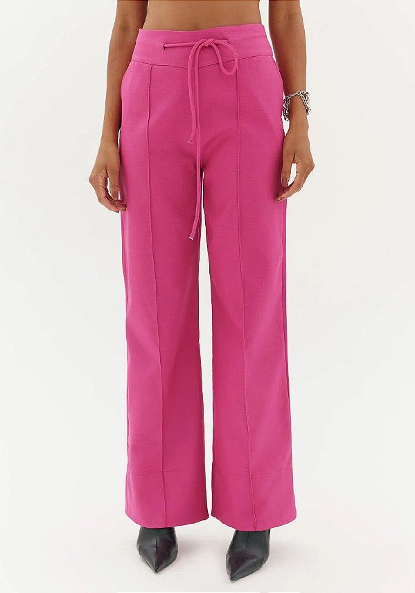 CALÇA AMARANTE WIDE LEG ALFAIATARIA - ROXO