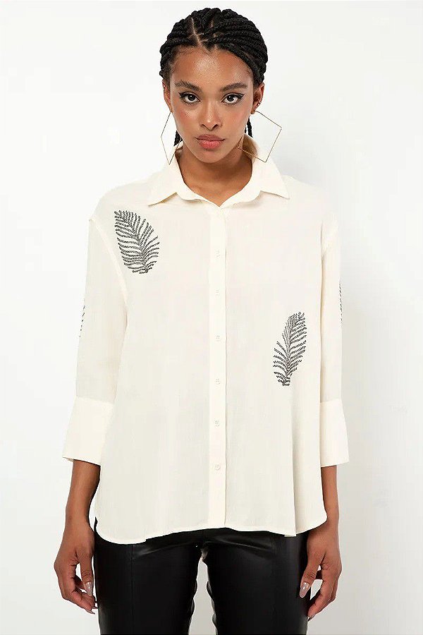 CAMISA SLY WEAR MANGA 3/4 EM VISCOSE
