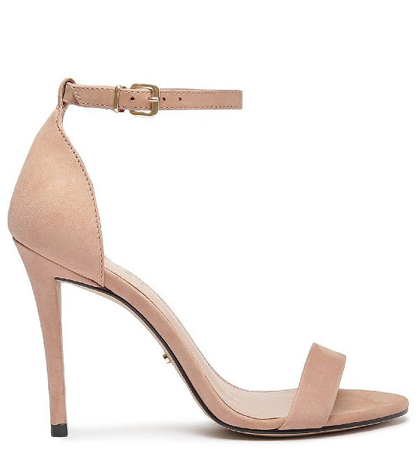 SANDALIA AREZZO SALTO ALTO NOBUCK - MARROM CASCALHO
