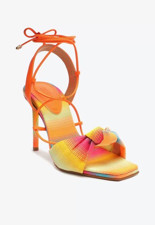 SANDÁLIA SCHUTZ PALMER TECIDO COLORIDA
