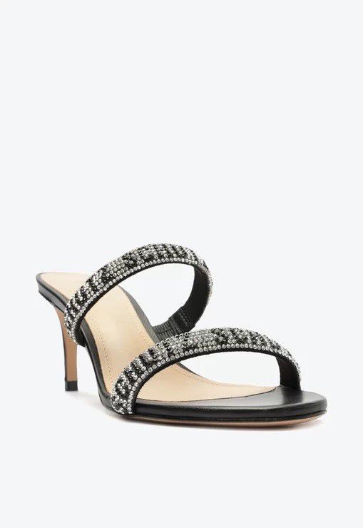 SANDALIA SCHUTZ LOGO PEDRARIAS - PRETA