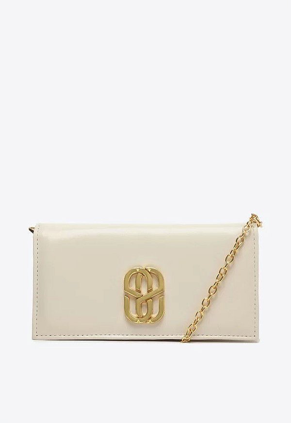 BOLSA CARTEIRA SCHUTZ FRAME COURO - BRANCA