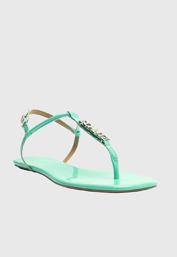 SANDALIA RASTEIRA SCHUTZ CRYSTAL - DEEP MINT