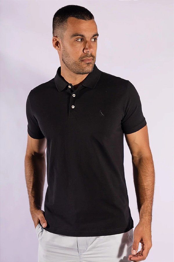 POLO RESERVA PIMA PIQUET - PRETO
