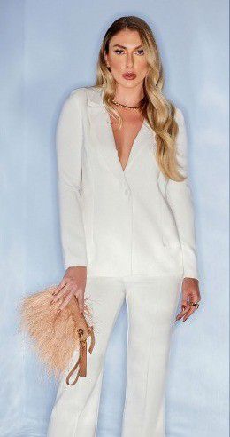 BLAZER RAMO SELVAGEM MANGA LONGA- OFF WHITE