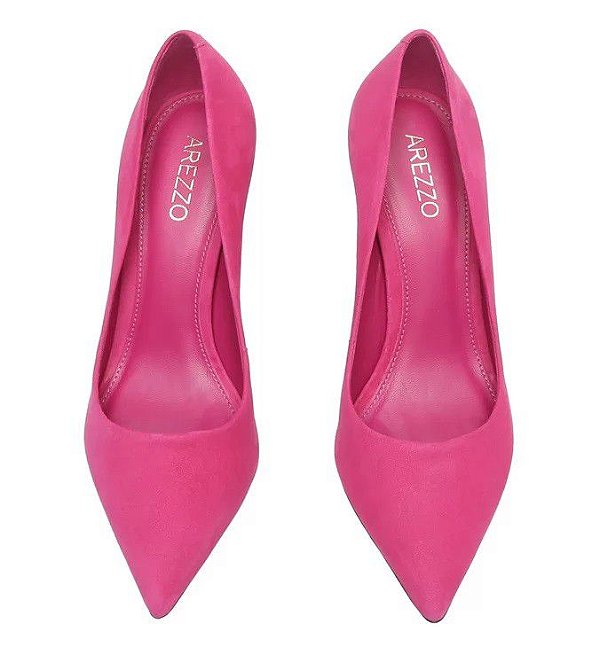 SCARPIN AREZZO NOBUCK - ROSA FANCY