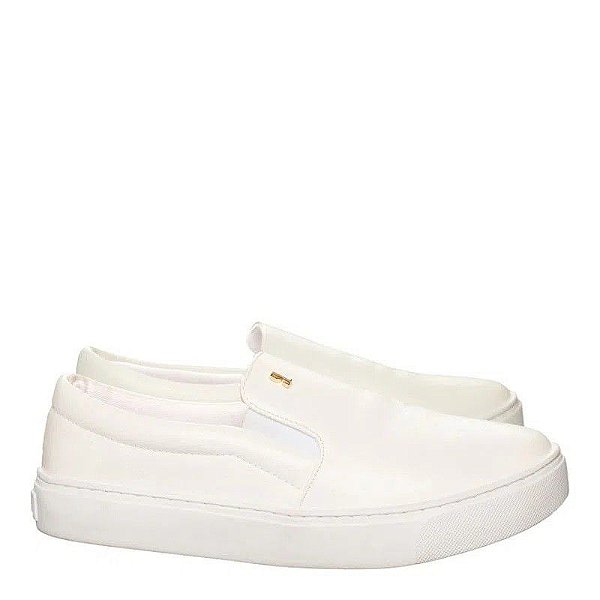 TENIS SANTA LOLLA SLIP ON NEW PELE - BRANCO