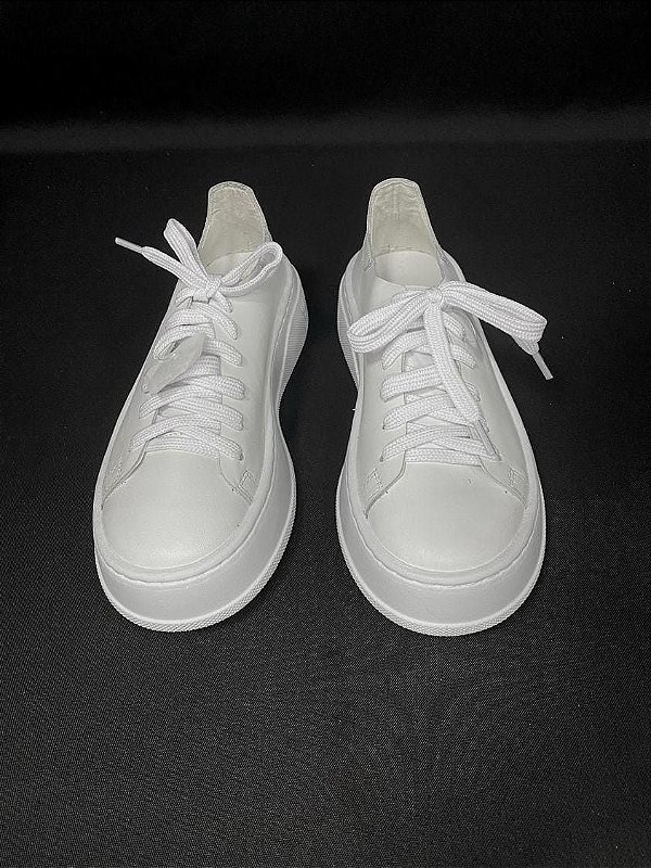 TENIS SANTA LOLLA COURO LOOK- BRANCO
