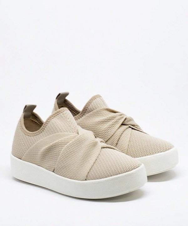 TENIS SANTA LOLLA SLIP ON KNIT NÓ - NUDE