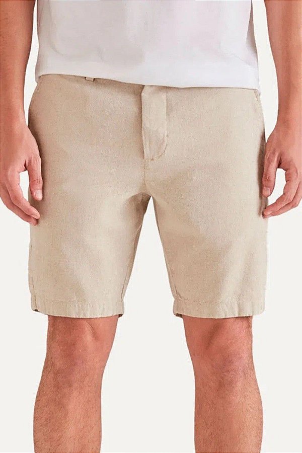 BERMUDA RESERVA CASUAL LINHO II- KHAKI