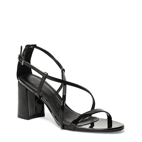 SANDALIA SANTA LOLLA SALTO MEDIO VERNIZ ANZELI - PRETO
