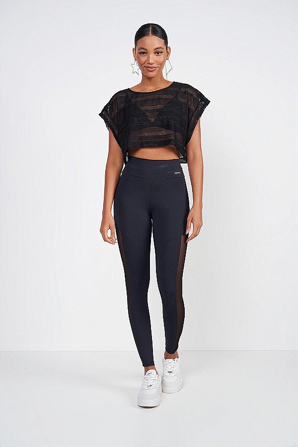 BLUSA COLCCI LISTRADA- PRETO
