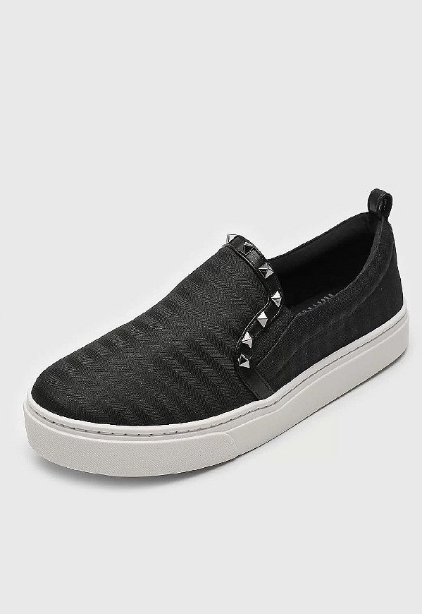 TENIS SANTA LOLLA SLIP ON APLICAÇAO - PRETO