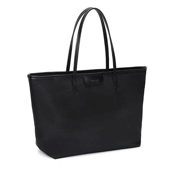 BOLSA SANTA LOLLA SHOPPER GRANDE ALCAS FINA-PRETA