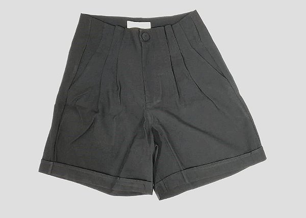 BERMUDA RAMO SELVAGEM CLOCHARD COM BOLSO FACA- PRETO