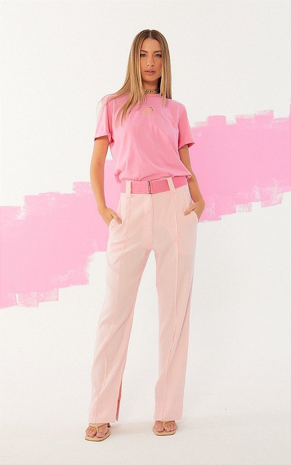 CAMISETA OPEN- ROSA FINY