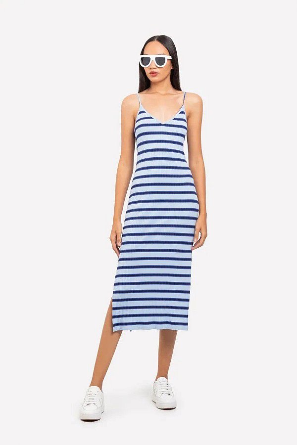 VESTIDO SLY WEAR MIDI RIBANA CANELADO