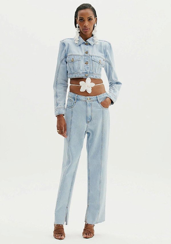 JAQUETA AMARANTE JEANS CROPPED- A0004