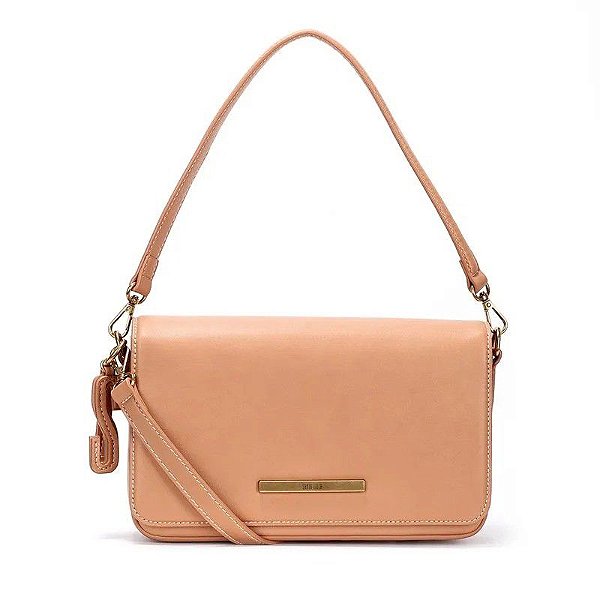 BOLSA SANTA LOLLA TRANSVERSAL ALCA FINA PESPONTO- COGNAC