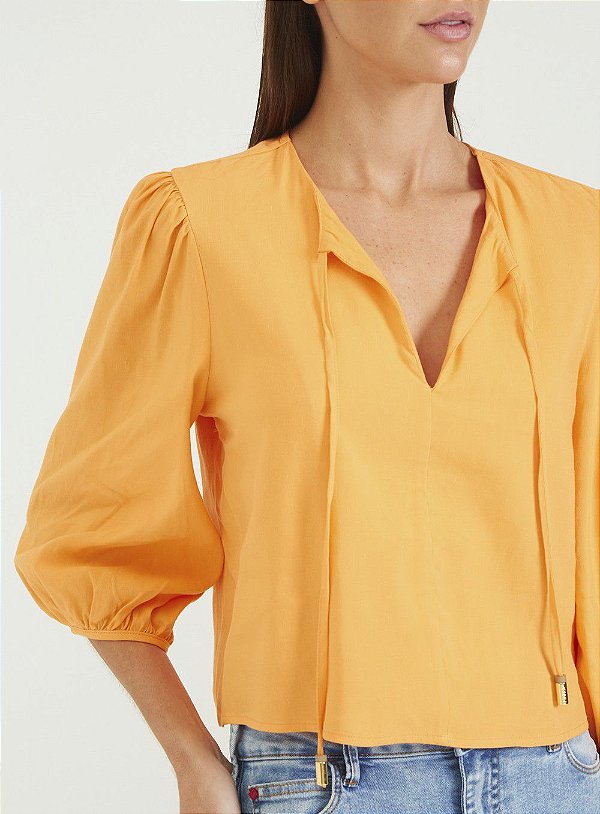 BLUSA FORUM LINHO - LARANJA ETELA