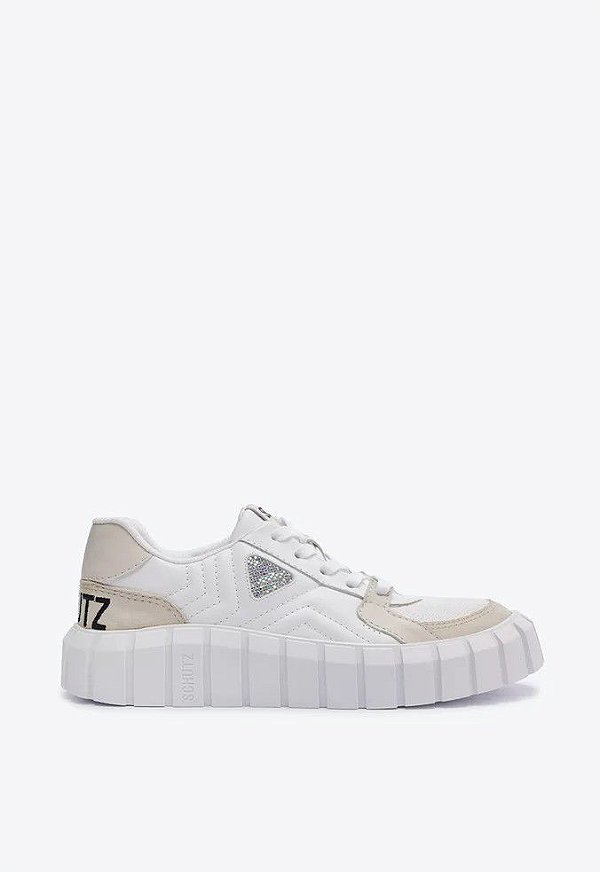 TENIS SCHUTZ  MIX DE COURO - BRANCO