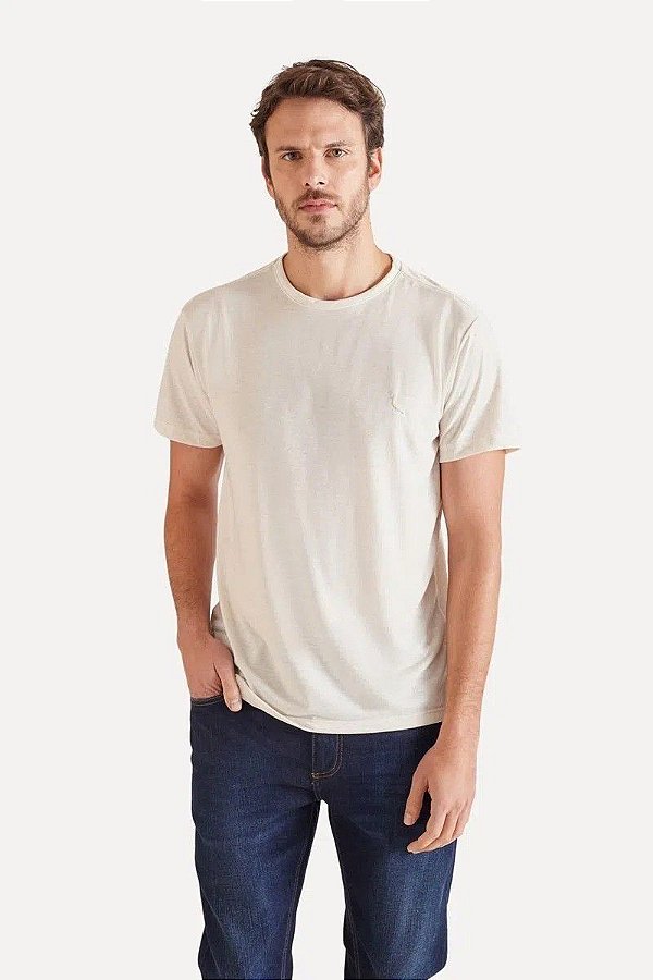 CAMISETA RESERVA MALHA LINHO - NATURAL