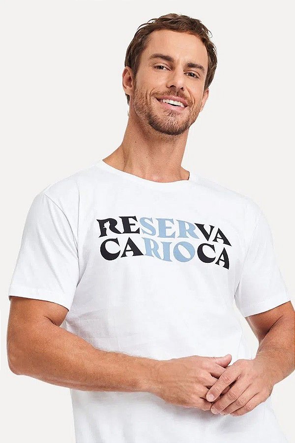CAMISETA RESERVA ESTAMPADA SER RIO - BRANCA