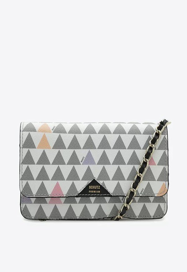 BOLSA SCHUTZ CROSSBODY 4 GIRLS TRIANGLE - BRANCA