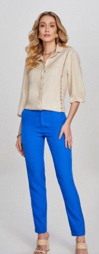 CAMISA RAMO SELVAGEM LINHO COM ENTREMEIO -  NATURAL