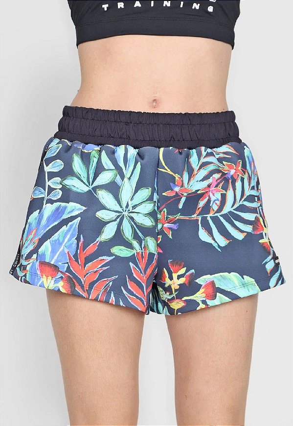 SHORT COLCCI FOLHAGEM - MARINHO \ VERDE