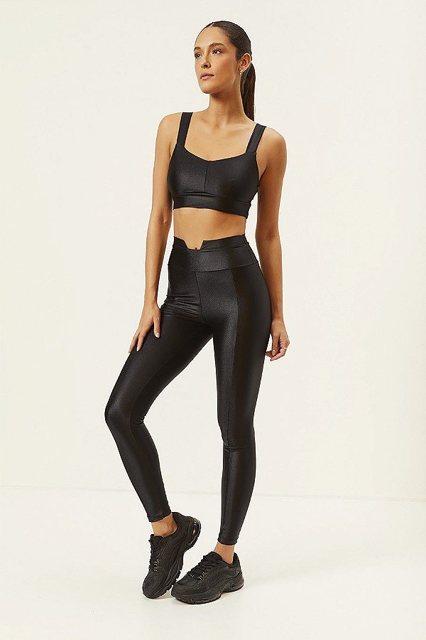 CONJUNTO COLCCI TOP/LEGGING - PRETO