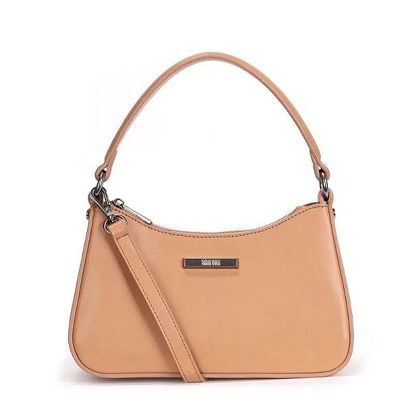 BOLSA SANTA LOLLA BAGUETE ALÇA FINA - MARROM CLARO