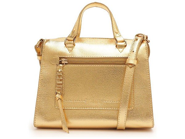 BOLSA SCHUTZ TINA METALIZADA - DOURADA