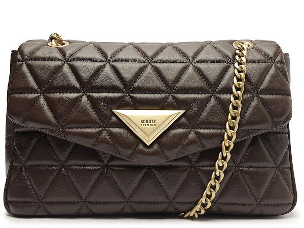 BOLSA SCHUTZ TIRACOLO 944 COURO GRANDE -MARROM