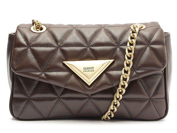 BOLSA SCHUTZ TIRACOLO 944 COURO MEDIA - MARROM