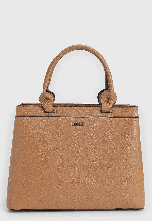 BOLSA SANTA LOLLA TOTE TIRACOLO ESTRUTURADA GRANDE- AMENDOA