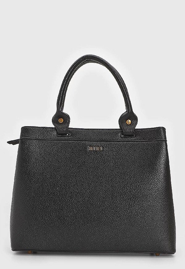BOLSA SANTA LOLLA TOTE TIRACOLO ESTRUTURADA GRANDE - PRETO