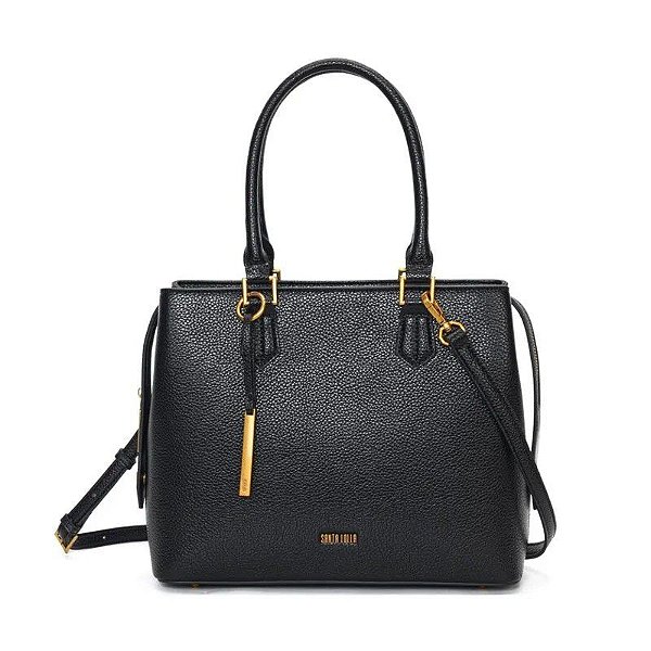 BOLSA SANTA LOLLA ALÇA TRANSVERSAL REMOVÍVEL GRANDE - PRETO