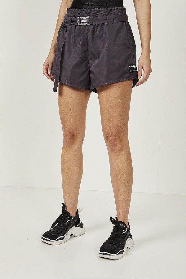 SHORT COLCCI NYLON - CINZA FULIGEM