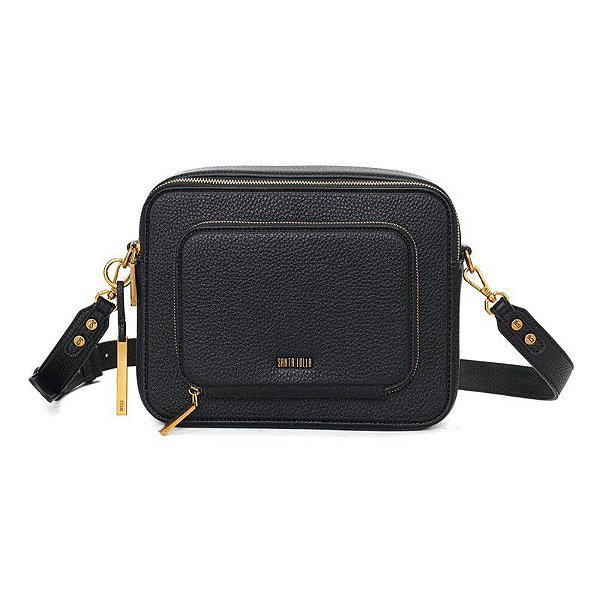 BOLSA SANTA LOLLA TIRACOLO ALÇA AJUSTÁVEL MEDIA  - PRETO