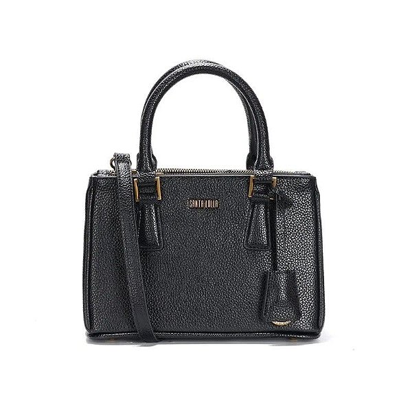 BOLSA SANTA LOLLA TOTE FLOATER  DUAS ALÇAS MEDIA - PRETO