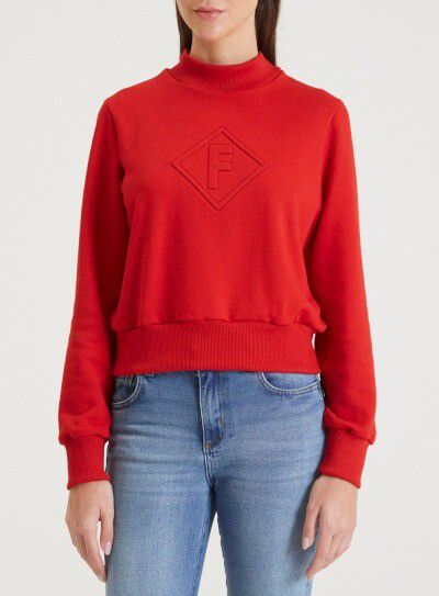 BLUSÃO FORUM MOLETOM GOLA ALTA -  VERMELHO SPARKLE